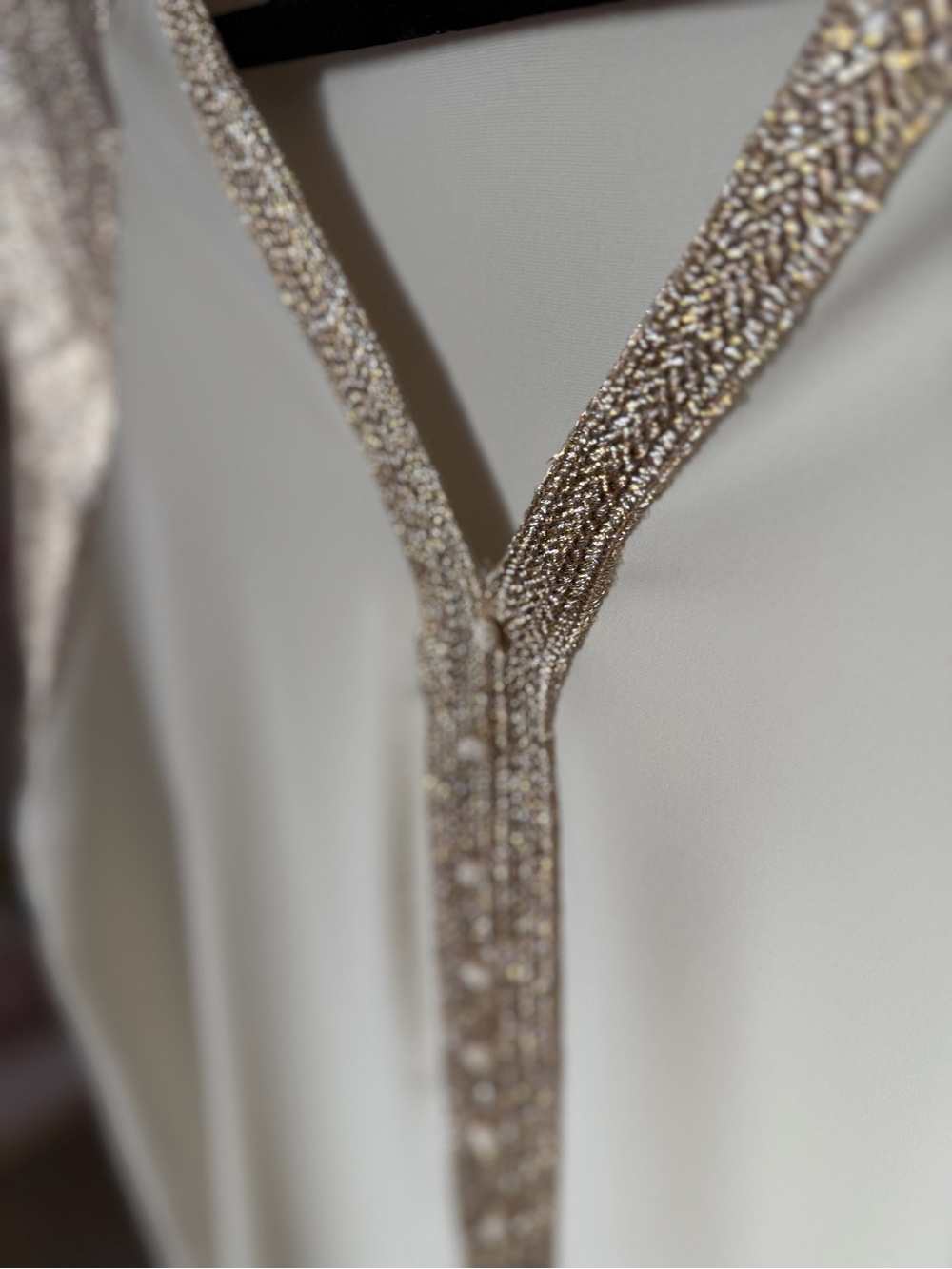 Cream and Gold Moroccan Kaftan